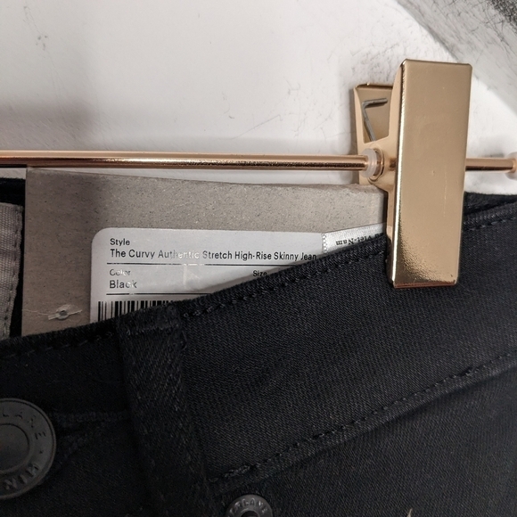 EVERLANE Black Curvy Authentic Stretch High Rise Skinny Jean NEW 23 Ankle - Picture 3 of 8